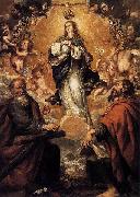 Juan de Valdes Leal Virgin of the Immaculate Conception with Sts Andrew and John the Baptist USA oil painting artist